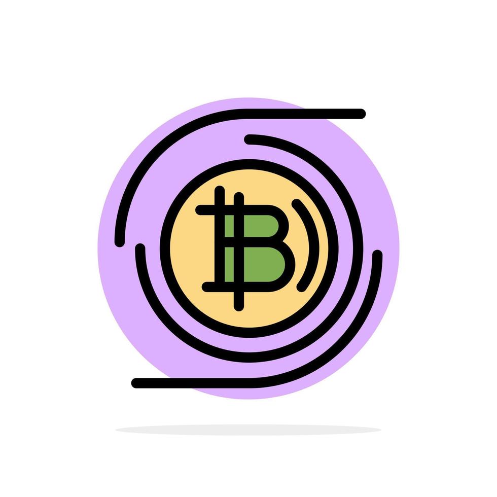 bitcoins cadena de bloque de bitcoin criptomoneda moneda descentralizada círculo abstracto fondo icono de color plano vector