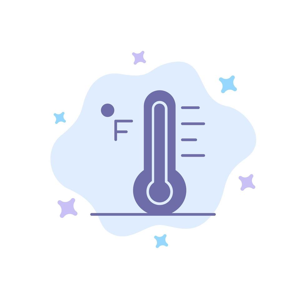 Cloud Light Rainy Sun Temperature Blue Icon on Abstract Cloud Background vector
