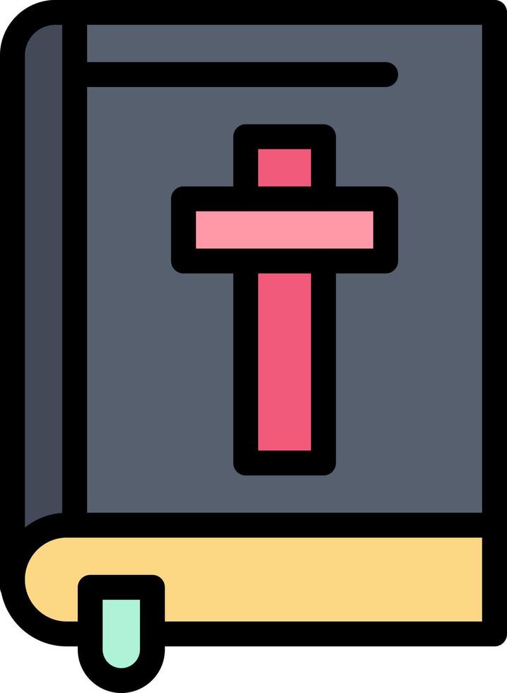 Bible Book Easter Religion  Flat Color Icon Vector icon banner Template