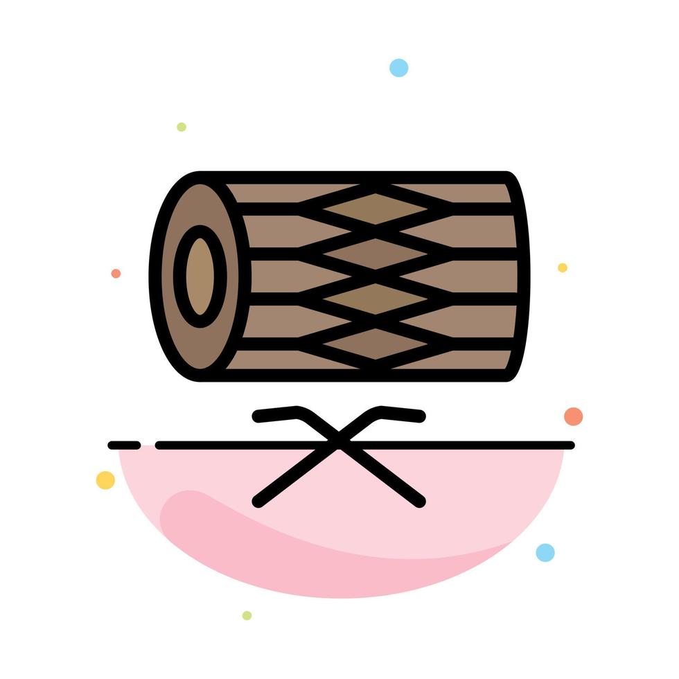 Drum Instrument Irish Parade St Patrick Abstract Flat Color Icon Template vector