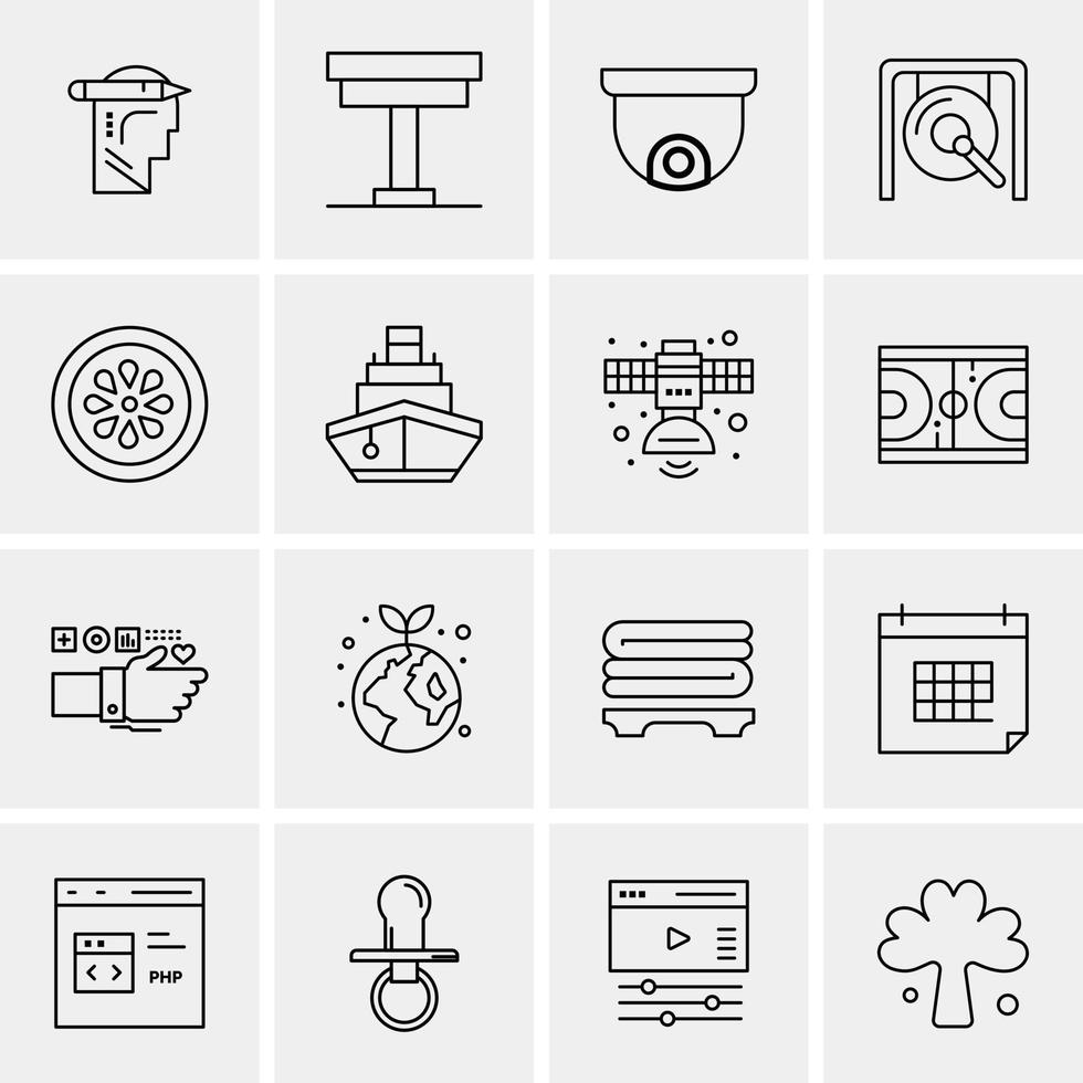 16 Business Universal Icons Vector Creative Icon Illustration to use in web and Mobile Related project