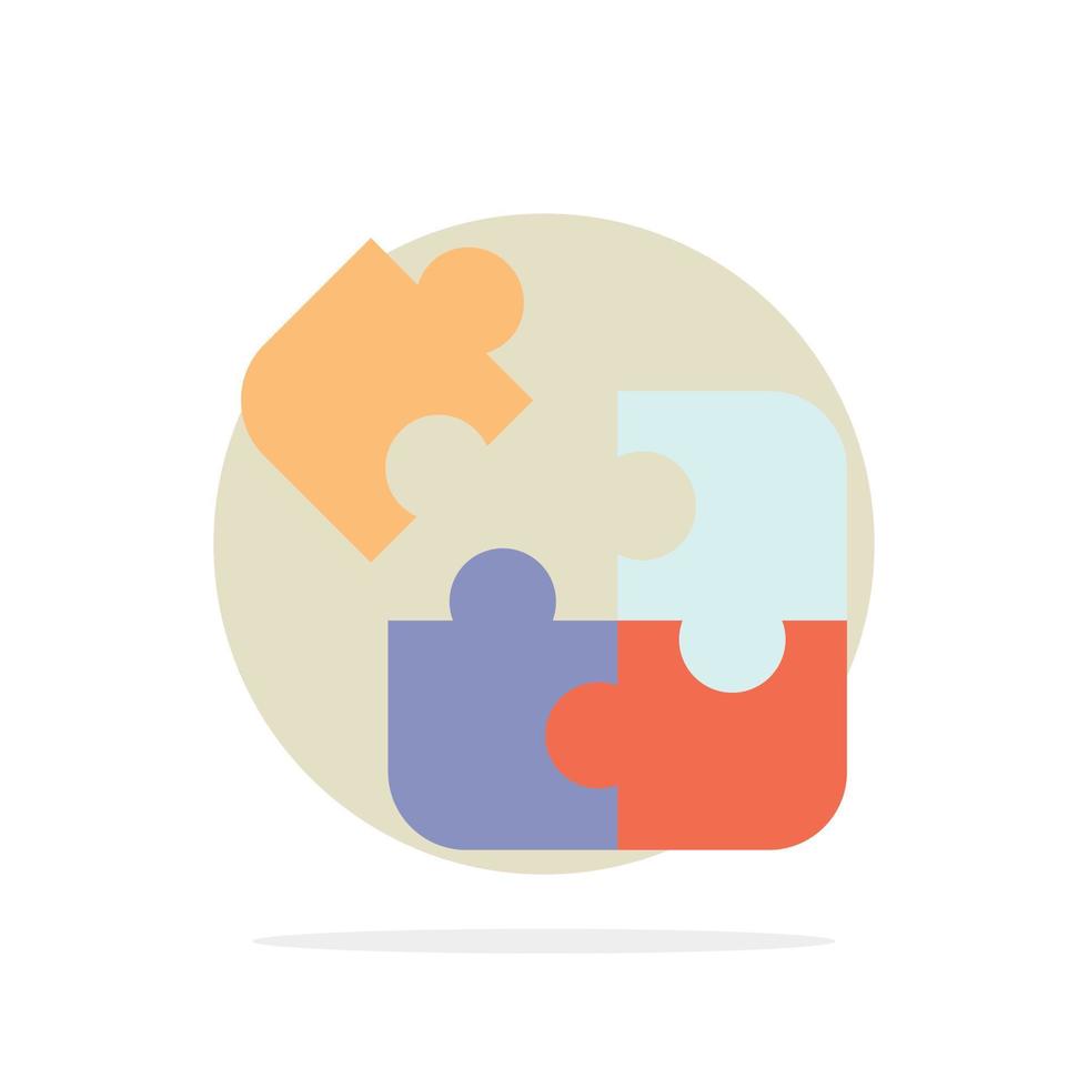 Business Game Logic Puzzle Square Abstract Circle Background Flat color Icon vector