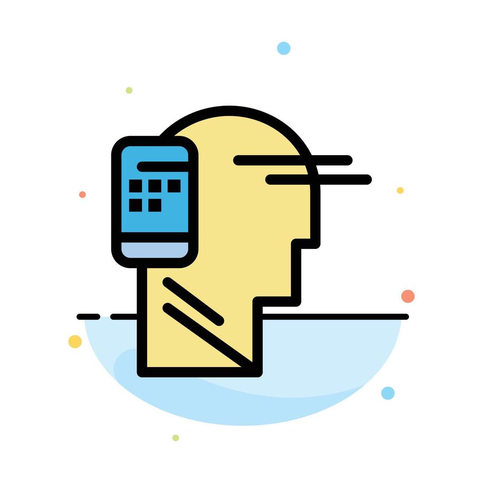 Communication Connected Human Mobile Mobility Abstract Flat Color Icon Template vector