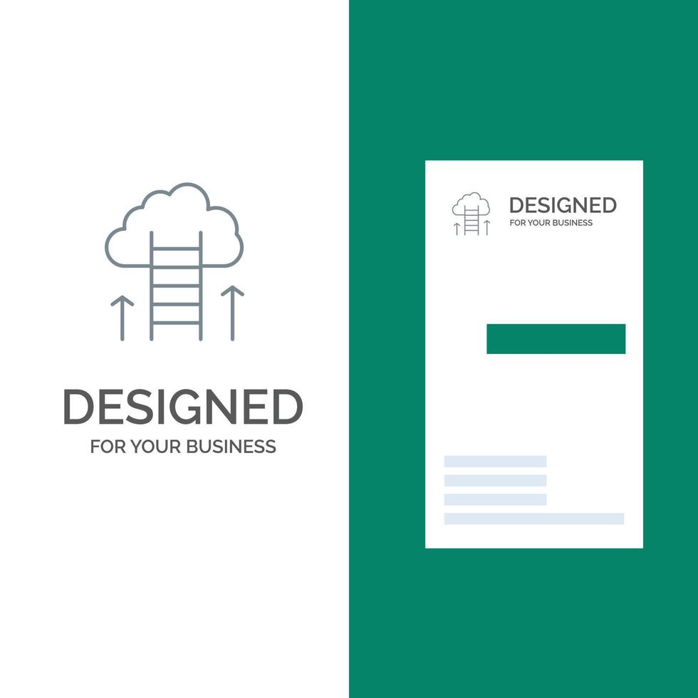 Career Path Career Dream Success Focus Grey Logo Design and Business Card Template vector