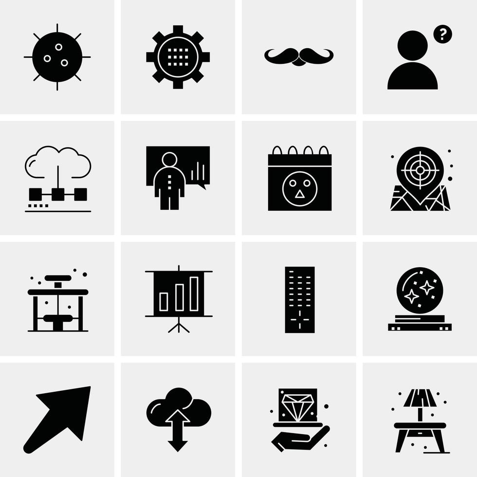 16 Business Universal Icons Vector Creative Icon Illustration to use in web and Mobile Related project