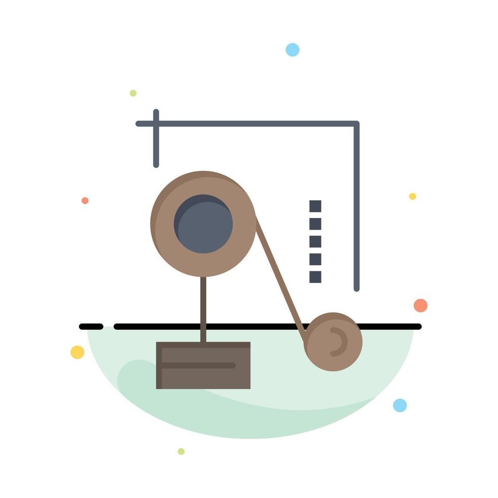 Experiment Physics Education Experiment Physics Abstract Flat Color Icon Template vector