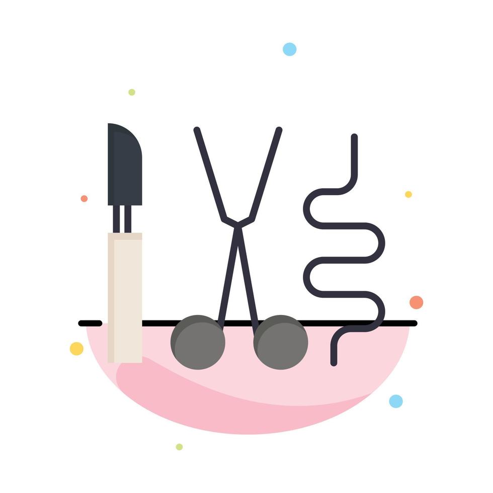 Instruments Surgery Tools Medical Abstract Flat Color Icon Template vector
