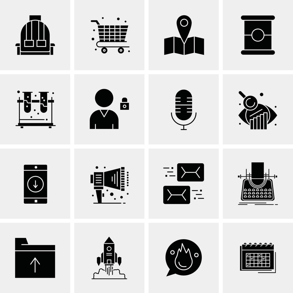 16 Business Universal Icons Vector Creative Icon Illustration to use in web and Mobile Related project