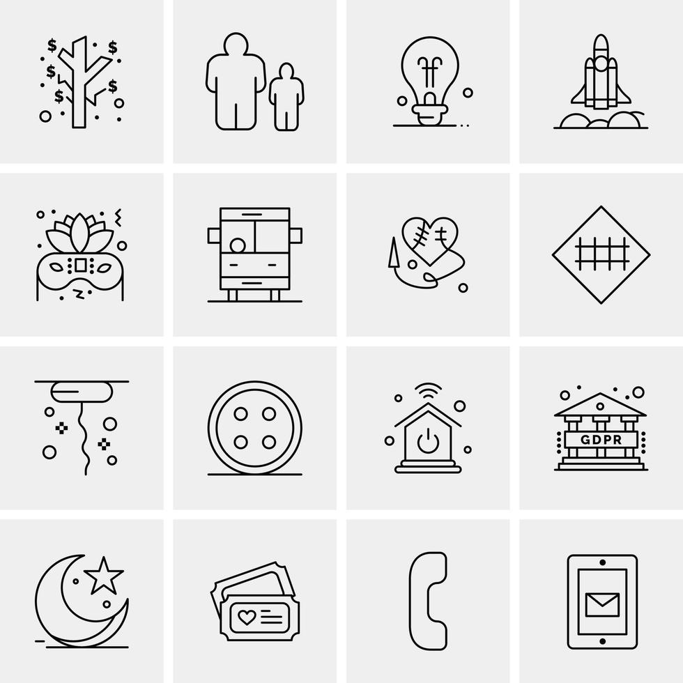 16 Business Universal Icons Vector Creative Icon Illustration to use in web and Mobile Related project