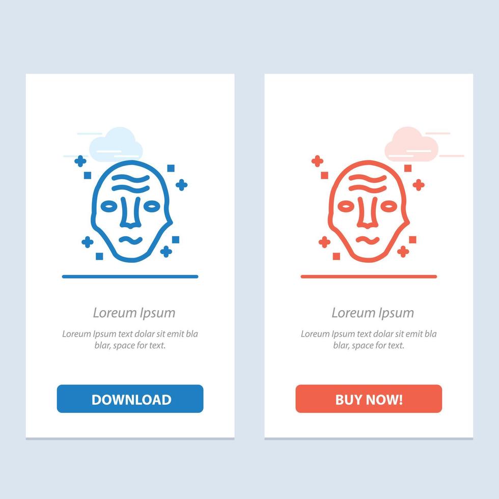 Alien Galaxy Science Space Ufo  Blue and Red Download and Buy Now web Widget Card Template vector