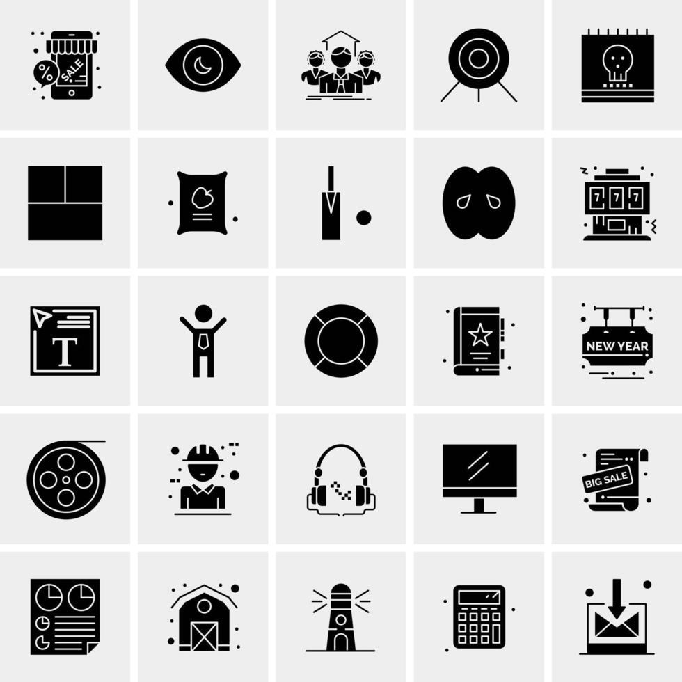 25 iconos de negocios universales vector ilustración de icono creativo para usar en proyectos relacionados con la web y dispositivos móviles