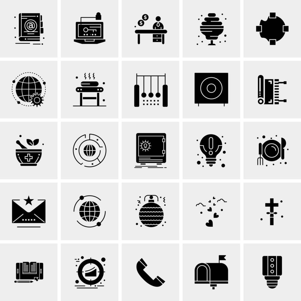 25 iconos de negocios universales vector ilustración de icono creativo para usar en proyectos relacionados con la web y dispositivos móviles