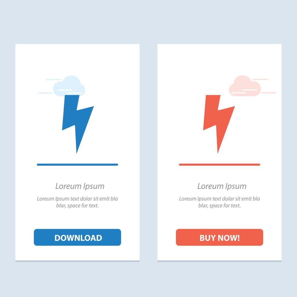 Power Basic Ui  Blue and Red Download and Buy Now web Widget Card Template vector