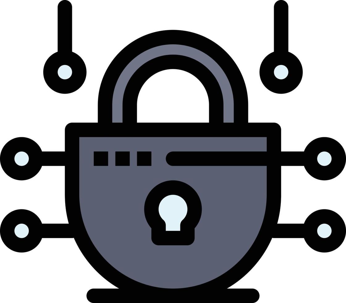 Internet Network Network Security  Flat Color Icon Vector icon banner Template