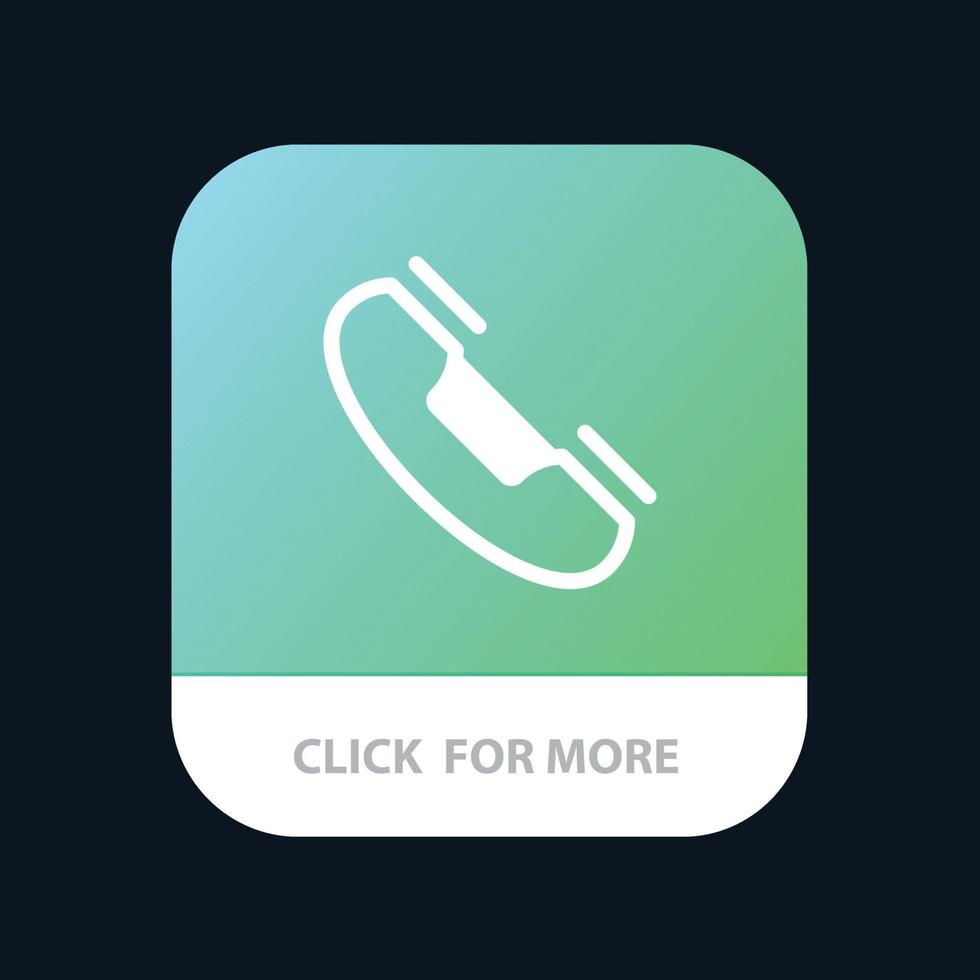 llamada teléfono de contacto timbre de teléfono botón de aplicación móvil versión de línea de android e ios vector