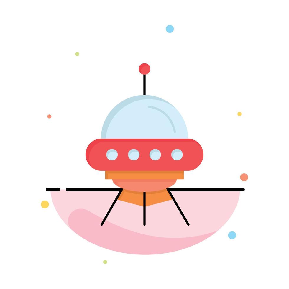 space ship space ship rocket alien Flat Color Icon Vector