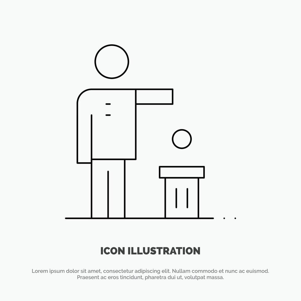 mala idea ideas reciclaje pensamiento línea icono vector