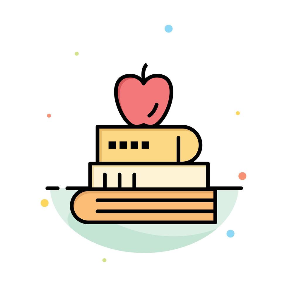 Book Pen Food Education Abstract Flat Color Icon Template vector