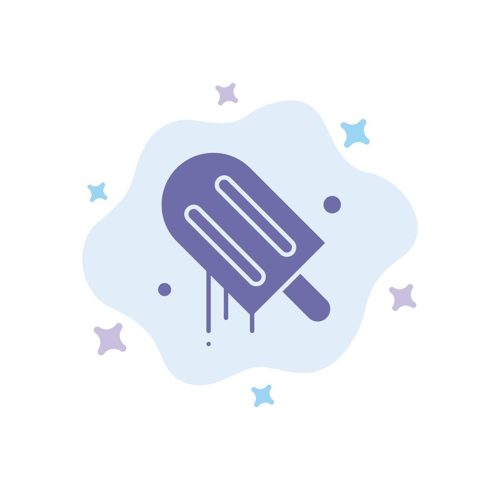 Ice cream Cream American Usa Blue Icon on Abstract Cloud Background vector