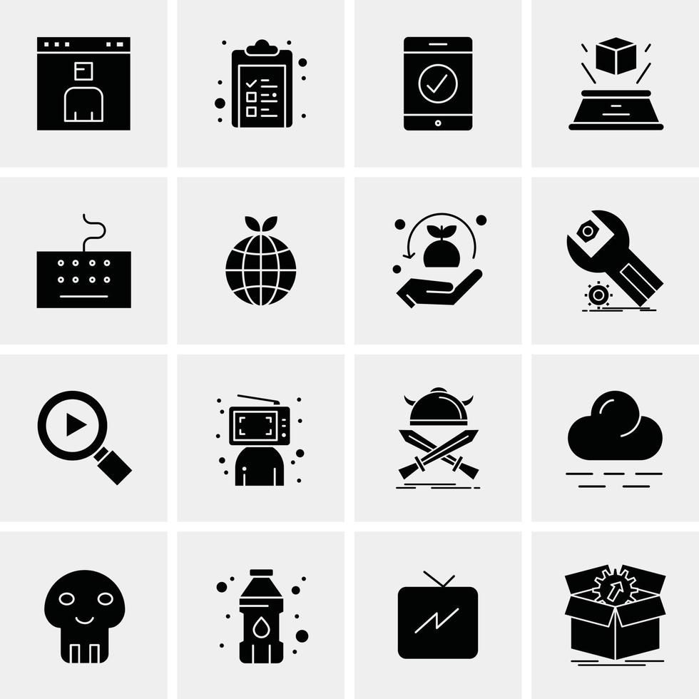 16 Business Universal Icons Vector Creative Icon Illustration to use in web and Mobile Related project