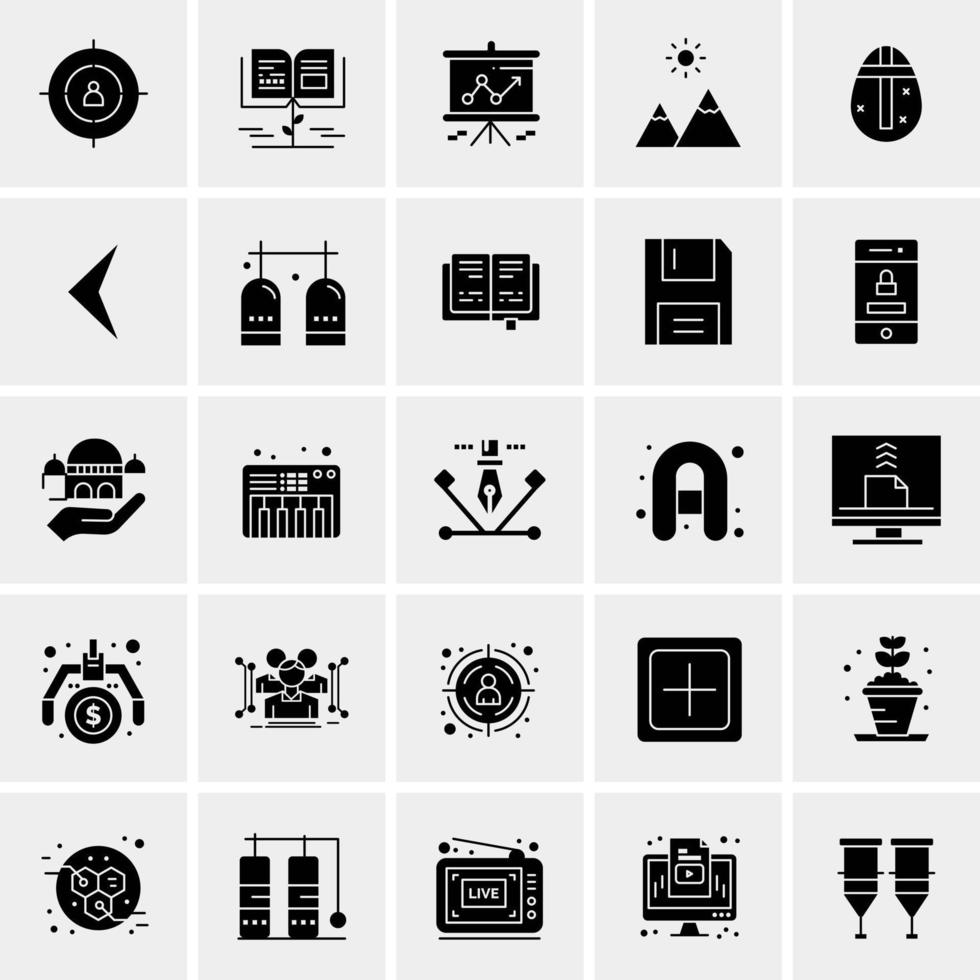 25 Universal Business Icons Vector Creative Icon Illustration to use in web and Mobile Related project