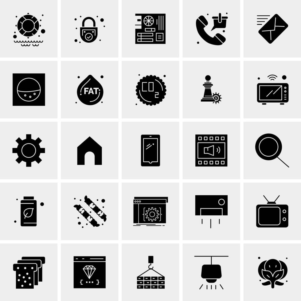 25 iconos de negocios universales vector ilustración de icono creativo para usar en proyectos relacionados con la web y dispositivos móviles