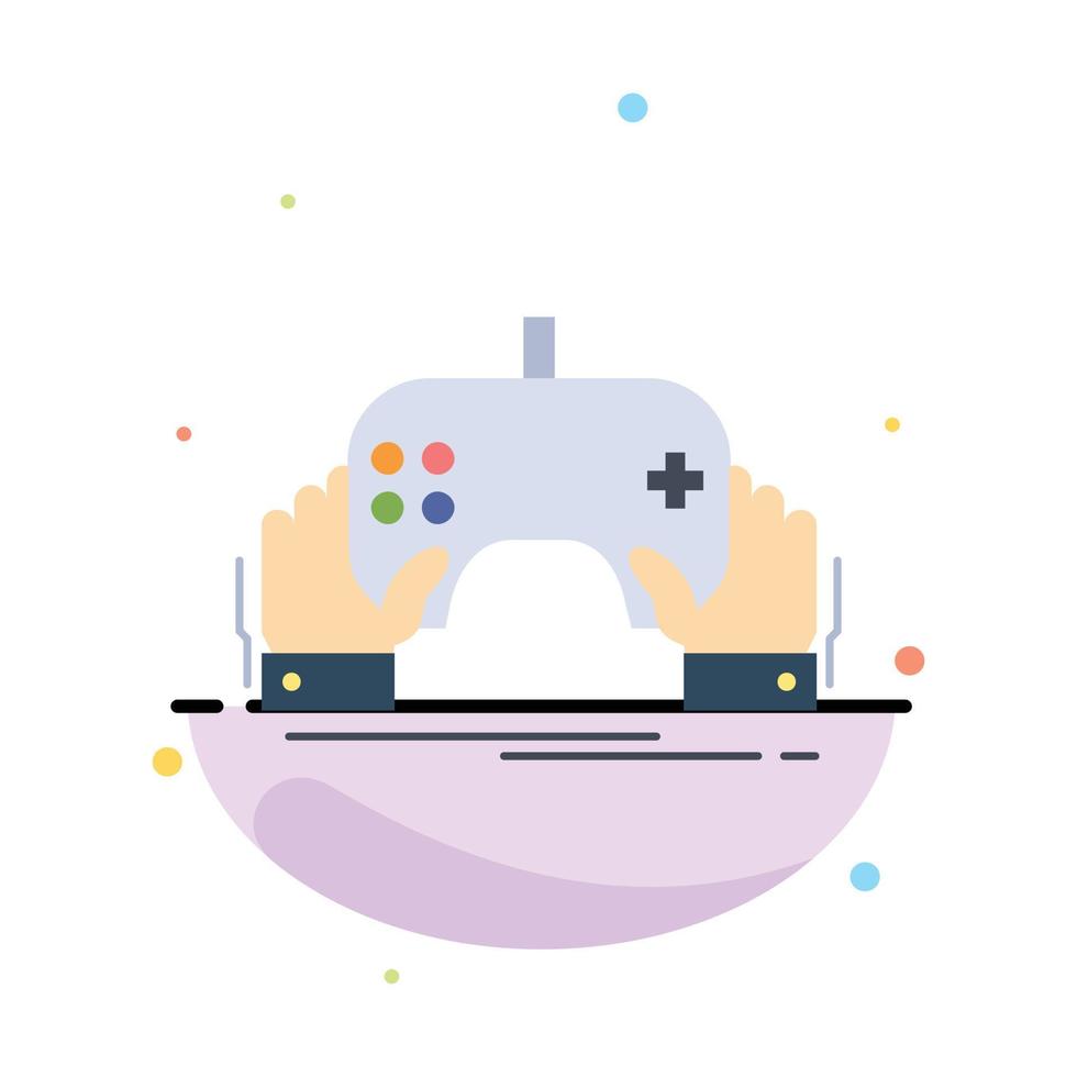 game gaming mobile entertainment app Flat Color Icon Vector