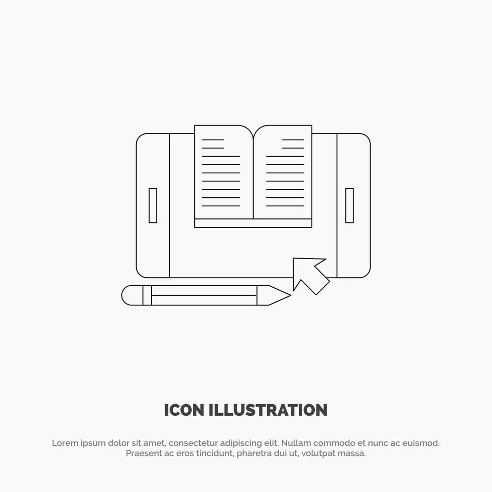 Application File Smartphone Tablet Transfer Line Icon Vector