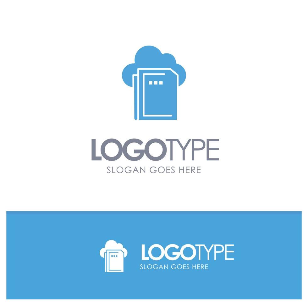 Cloud File Data Computing Blue Logo vector