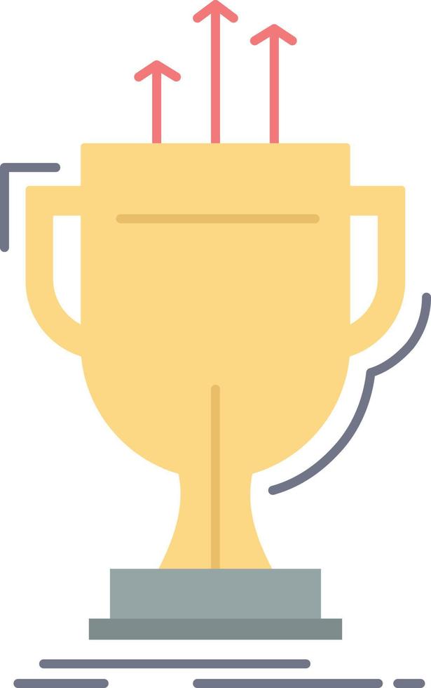 award competitive cup edge prize Flat Color Icon Vector