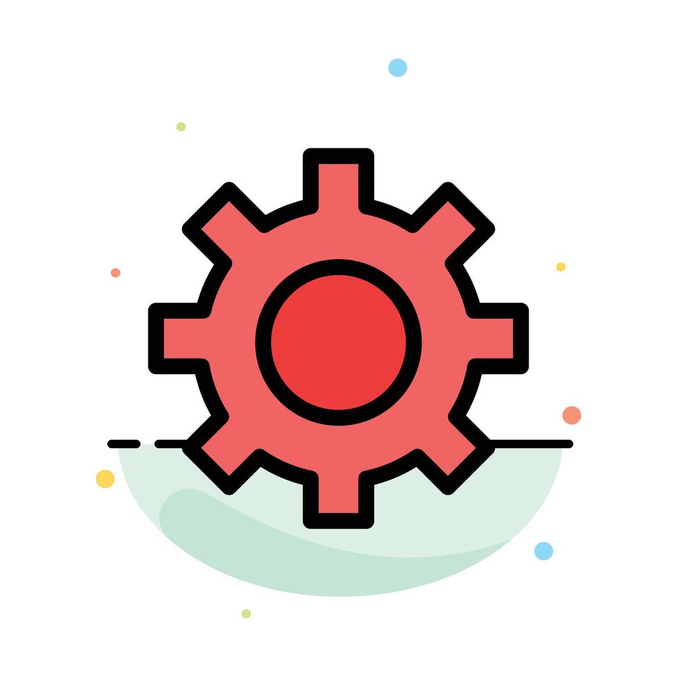 Setting Gear Interface User Abstract Flat Color Icon Template vector