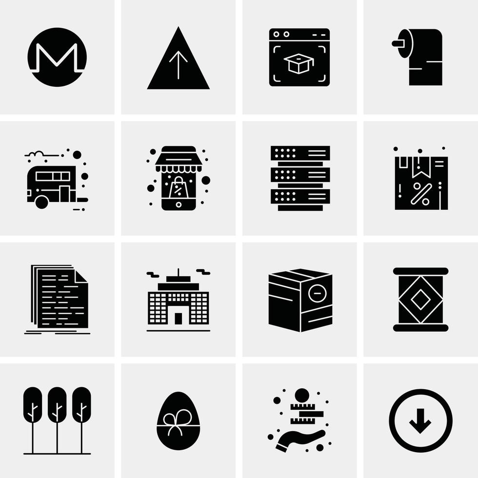 16 Business Universal Icons Vector Creative Icon Illustration to use in web and Mobile Related project