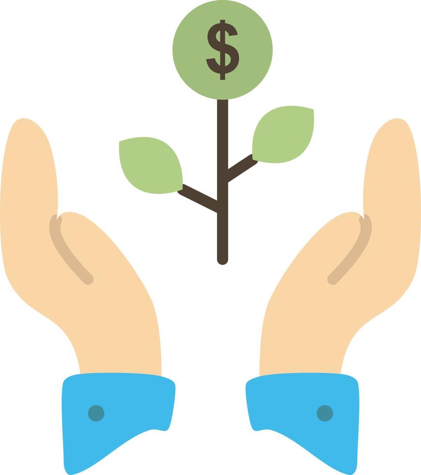 negocio de crecimiento crecer planta de dólar en crecimiento aumentar color plano icono vector icono plantilla de banner