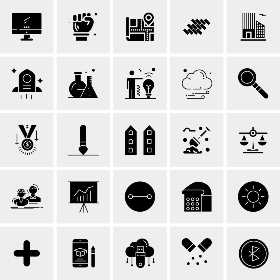 25 iconos de negocios universales vector ilustración de icono creativo para usar en proyectos relacionados con la web y dispositivos móviles