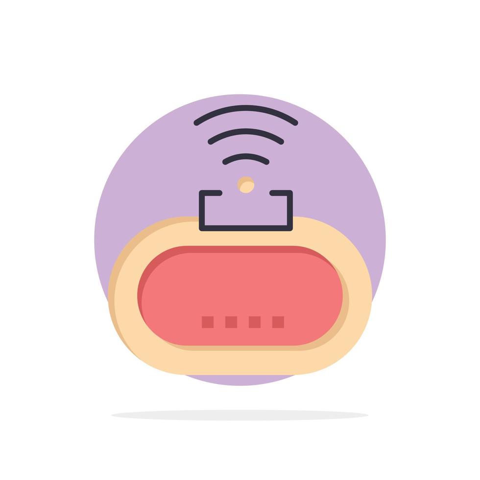 Device Security Wifi Signal Abstract Circle Background Flat color Icon vector