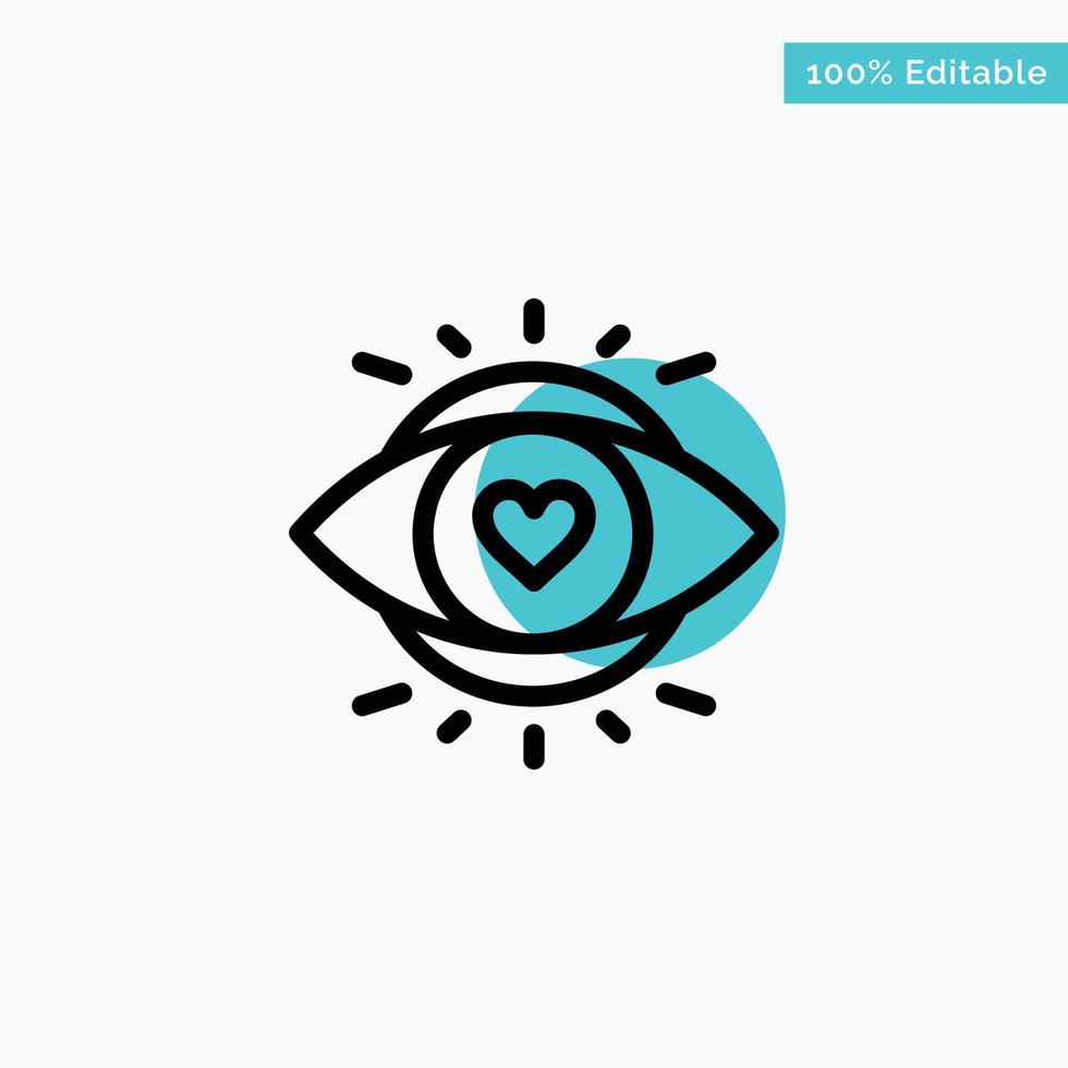 Eye Eyes Education Light turquoise highlight circle point Vector icon