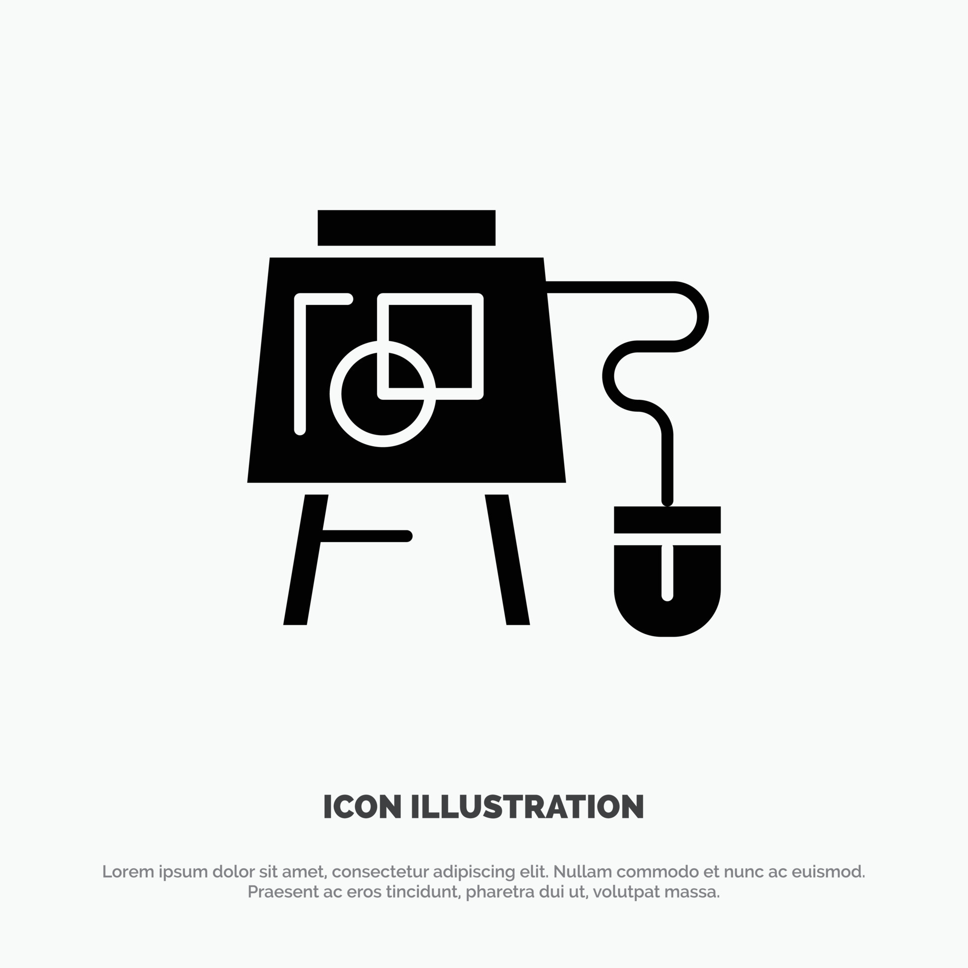 Mouse Online Board Education Solid Black Glyph Icon 18001308 Vector Art 