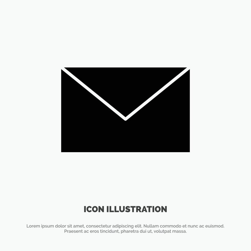 Email Mail Message solid Glyph Icon vector