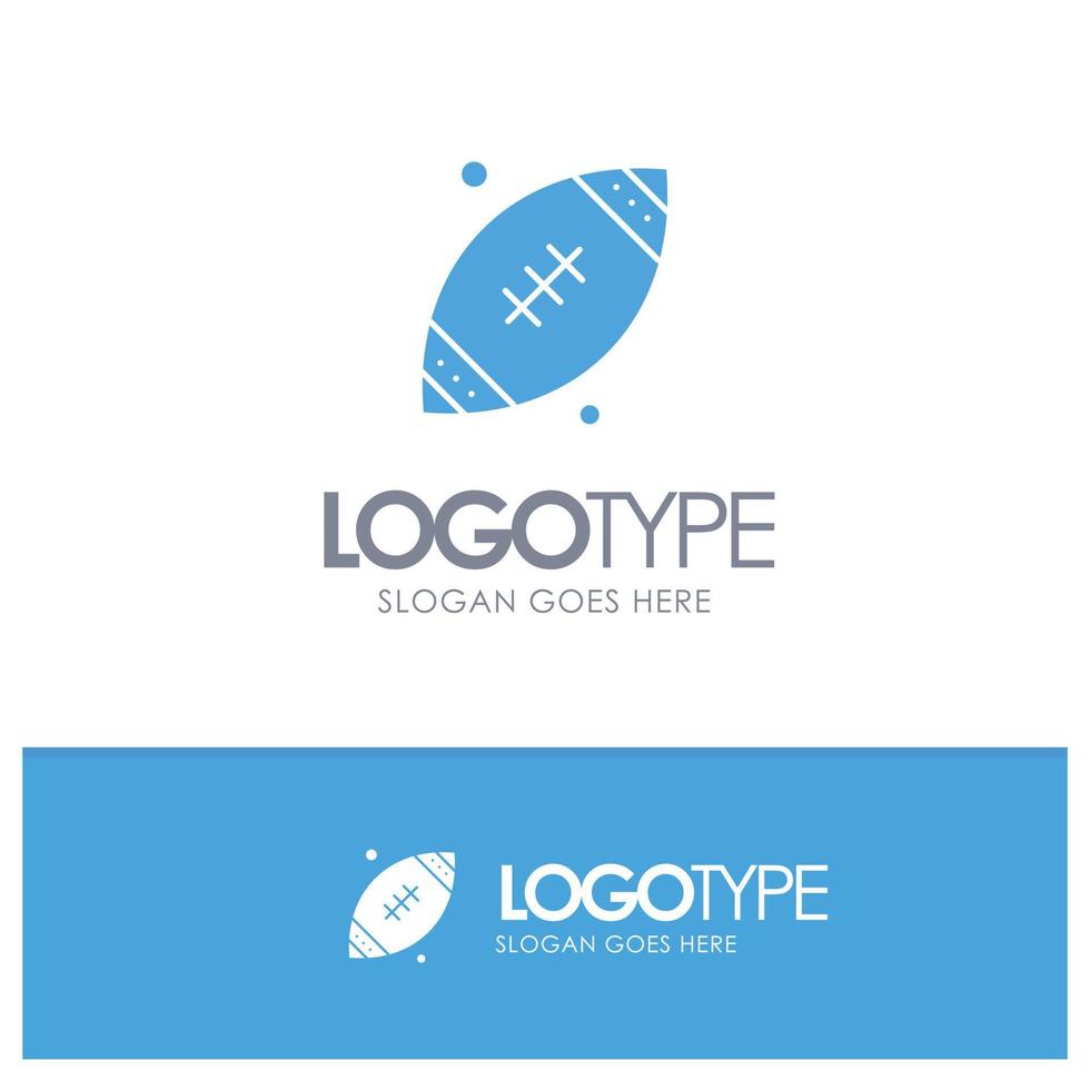 pelota rugby deportes irlanda azul sólido logotipo con lugar para eslogan vector