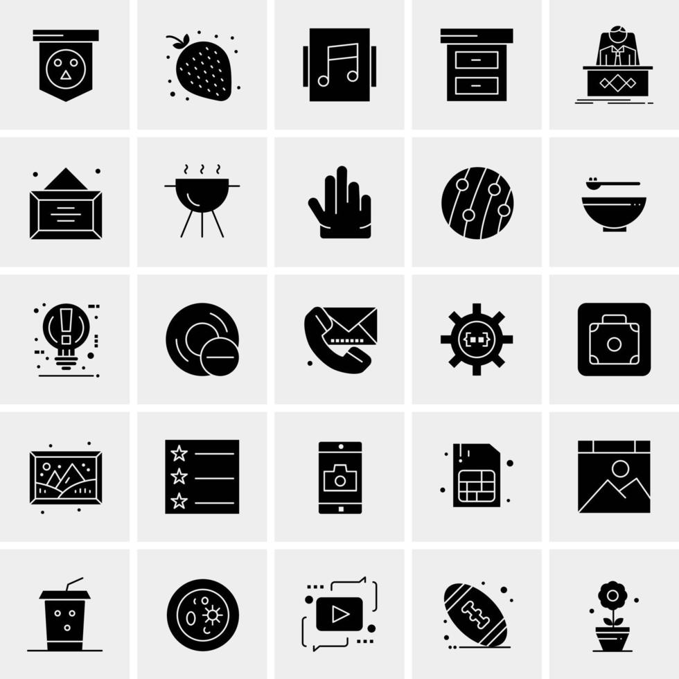 25 Universal Business Icons Vector Creative Icon Illustration to use in web and Mobile Related project