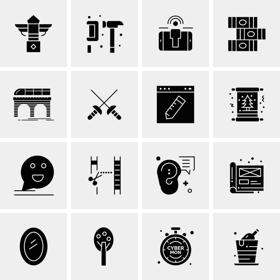 16 Business Universal Icons Vector Creative Icon Illustration to use in web and Mobile Related project