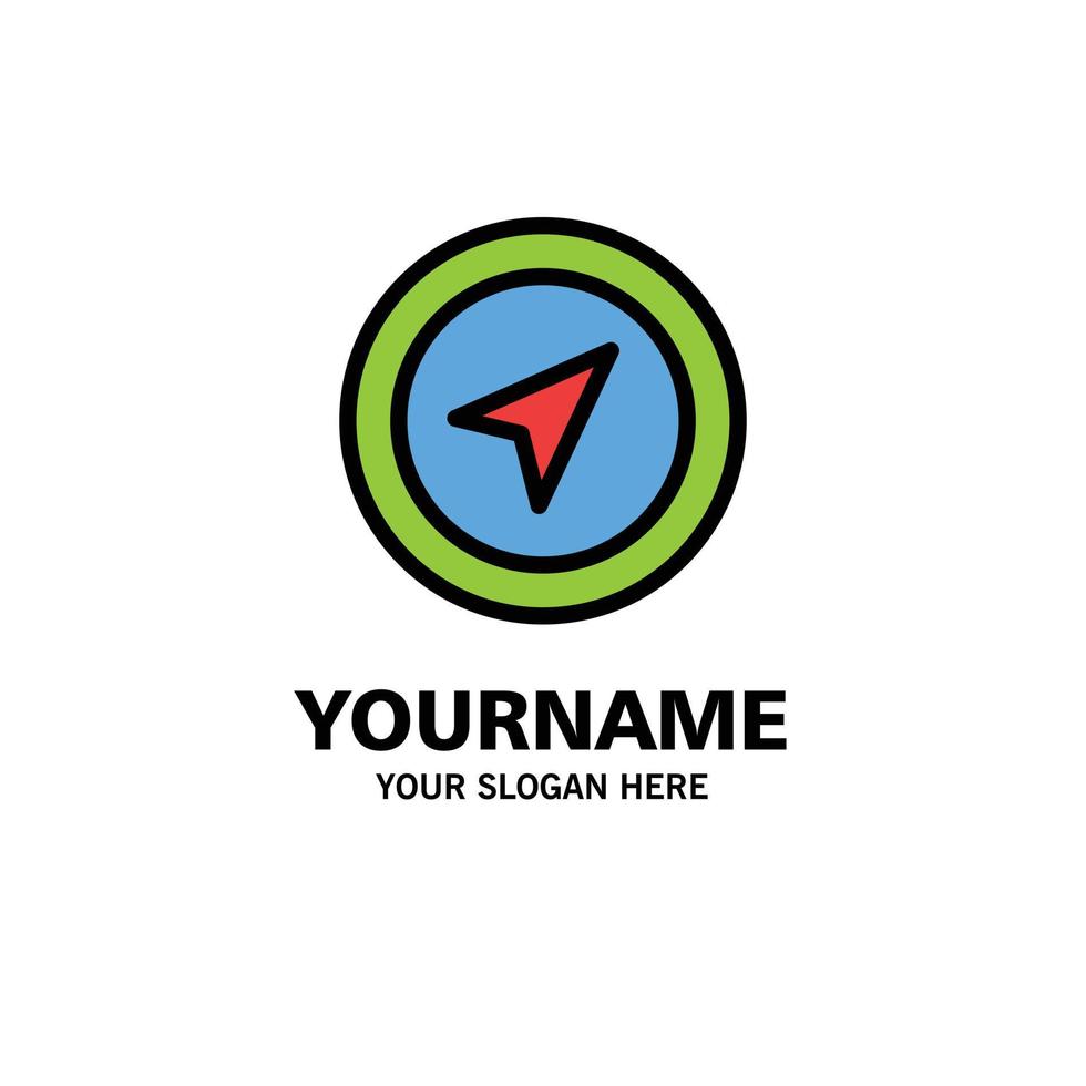 Location Map Pointer Pin Business Logo Template Flat Color vector