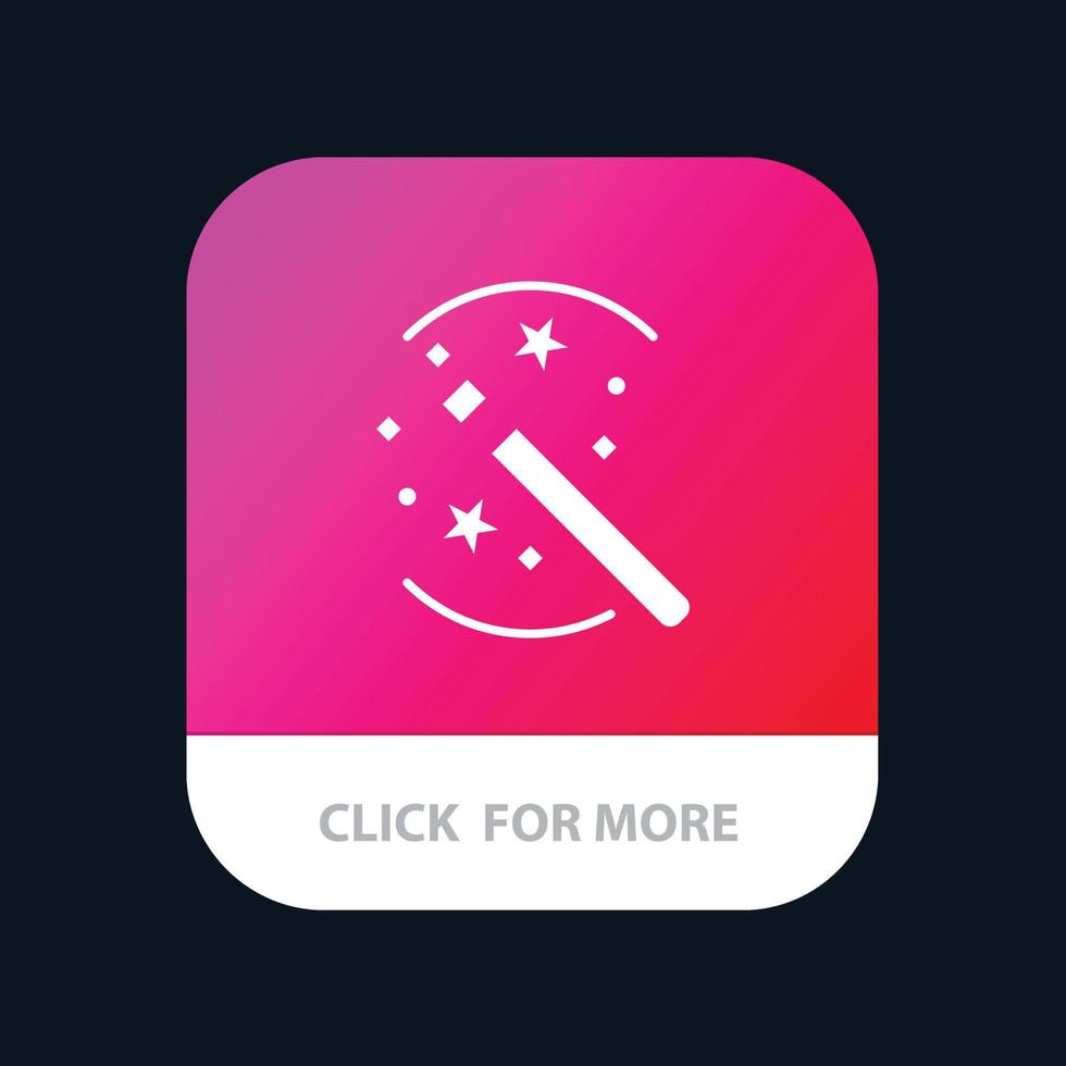 Tricks Solution Magic Stick Mobile App Icon Design vector