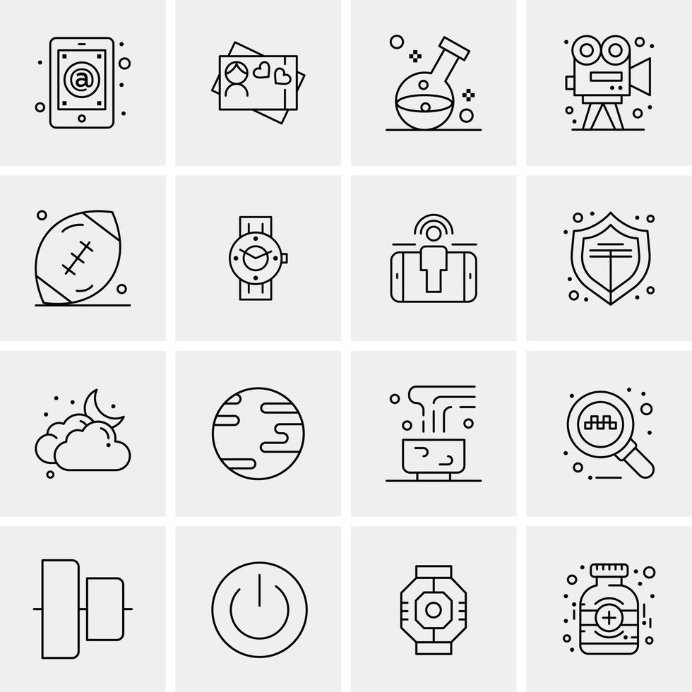 16 Business Universal Icons Vector Creative Icon Illustration to use in web and Mobile Related project