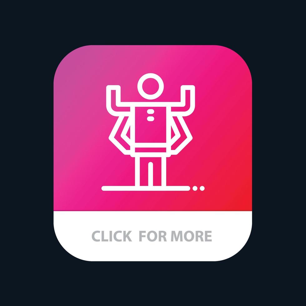 Ability Human Multitask Organization Mobile App Button Android and IOS Line Version vector