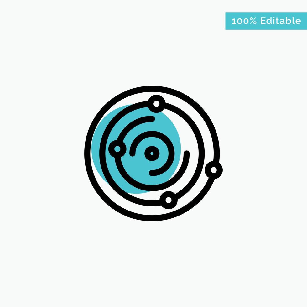 Space Universe Medical Health turquoise highlight circle point Vector icon