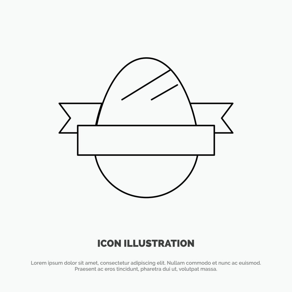 Easter Egg Egg Holiday Holidays Line Icon Vector