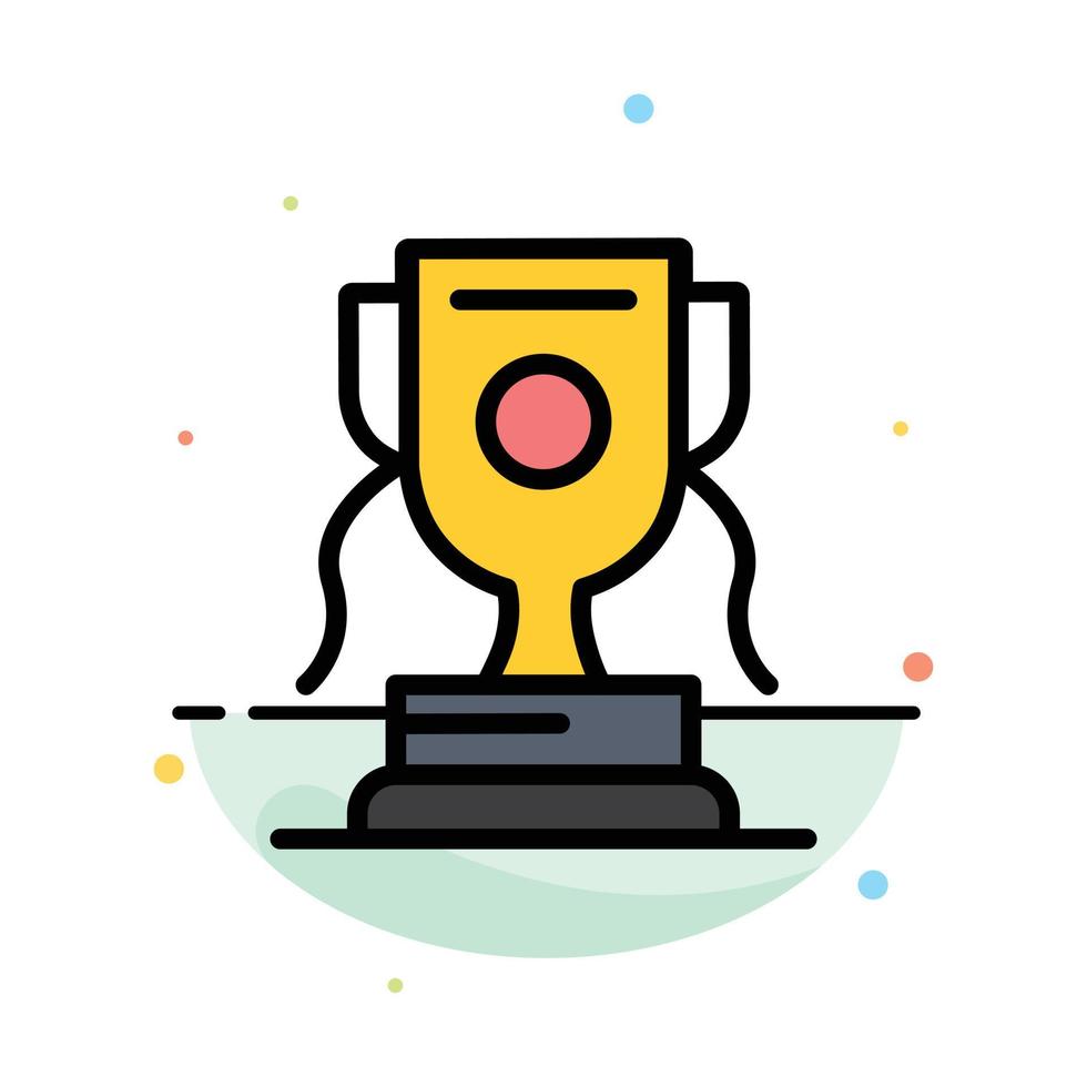 Achievement Award Sport Game Abstract Flat Color Icon Template vector