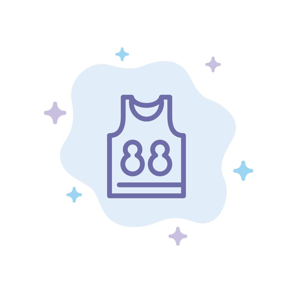 Shirt Tshirt Game Sport Blue Icon on Abstract Cloud Background vector