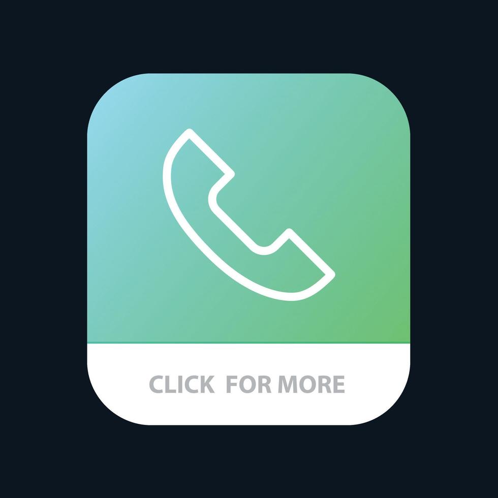 Call Phone Telephone Mobile Mobile App Button Android and IOS Line Version vector